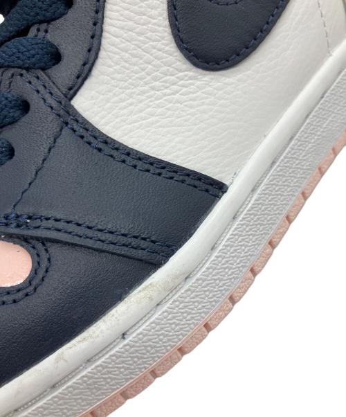 NIKE（ナイキ）NIKE (ナイキ) WMNS AIR JORDAN 1 RETRO HIGH OG ピンク×ネイビー サイズ:SIZE 24cmの古着・服飾アイテム