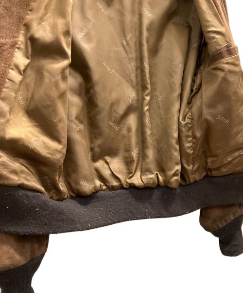 Schott（ショット）Schott (ショット) スウェードボンバージャケット ブラウン サイズ:38の古着・服飾アイテム
