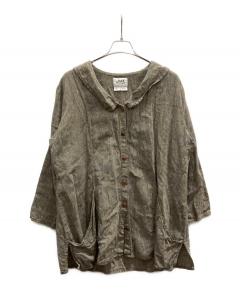 中古・古着通販】FLAX (フラックス) 長袖シャツ 90'sリネンシャツ