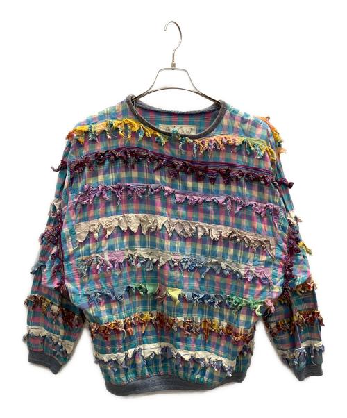 PAULA SWEET（ポーラスウィート）PAULA SWEET (ポーラスウィート) フリンジカットソー マルチカラー サイズ:表記無の古着・服飾アイテム