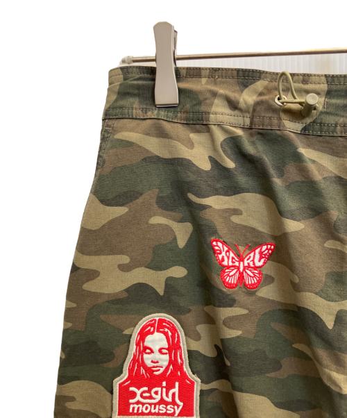 X-GIRL（エックスガール）X-GIRL (エックスガール) moussy (マウジー) カーゴスカート カーキ サイズ:SIZE 2の古着・服飾アイテム
