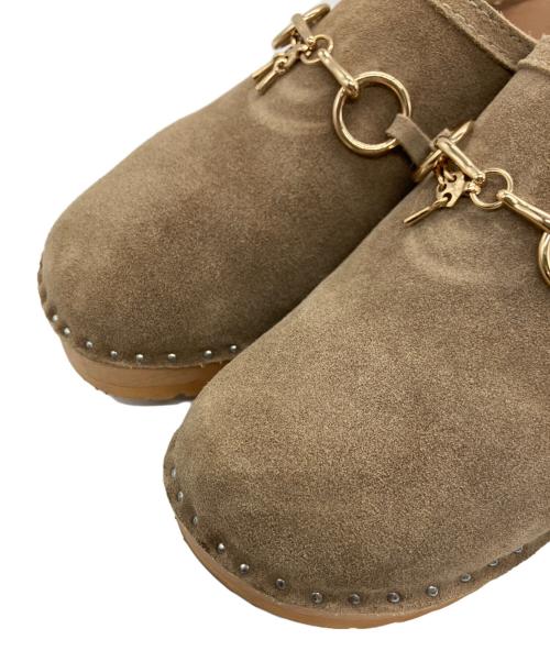 Needles（ニードルズ）Needles (ニードルズ) TROENTORP (トロエントープ) Swedish Clog-Tassel Bit/Rough Out ベージュ サイズ:SIZE 40の古着・服飾アイテム