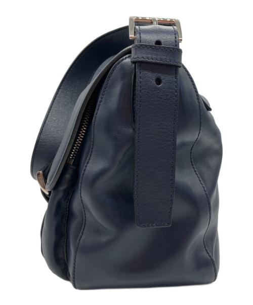 PRADA（プラダ）PRADA (プラダ) ダブルストラップ メッセンジャーバッグ ネイビーの古着・服飾アイテム