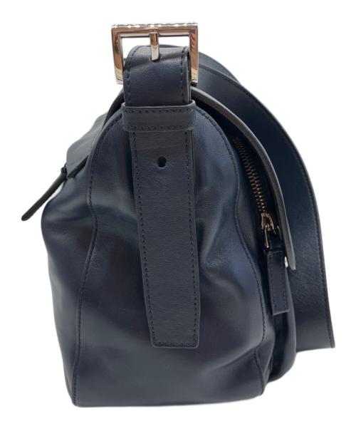 PRADA（プラダ）PRADA (プラダ) ダブルストラップ メッセンジャーバッグ ネイビーの古着・服飾アイテム