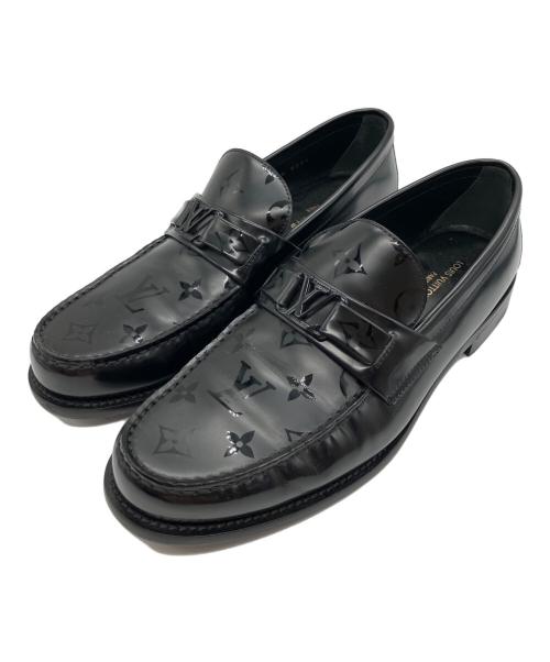 LOUIS VUITTON（ルイ ヴィトン）LOUIS VUITTON (ルイ ヴィトン) メジャーライン モノグラム ローファー レザー  ブラック サイズ:SIZE 25cmの古着・服飾アイテム