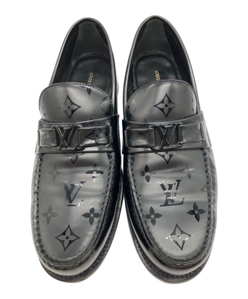 LOUIS VUITTON（ルイ ヴィトン）LOUIS VUITTON (ルイ ヴィトン) メジャーライン モノグラム ローファー レザー  ブラック サイズ:SIZE 25cmの古着・服飾アイテム