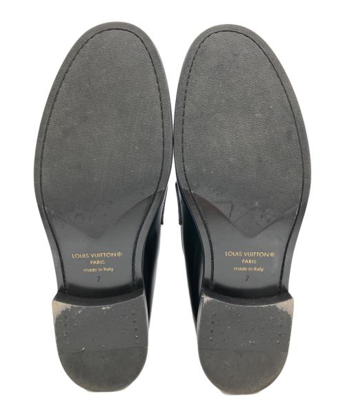 LOUIS VUITTON（ルイ ヴィトン）LOUIS VUITTON (ルイ ヴィトン) メジャーライン モノグラム ローファー レザー  ブラック サイズ:SIZE 25cmの古着・服飾アイテム