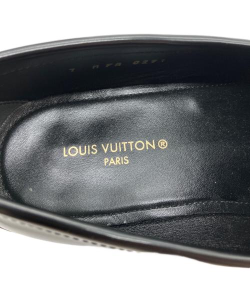 LOUIS VUITTON（ルイ ヴィトン）LOUIS VUITTON (ルイ ヴィトン) メジャーライン モノグラム ローファー レザー  ブラック サイズ:SIZE 25cmの古着・服飾アイテム