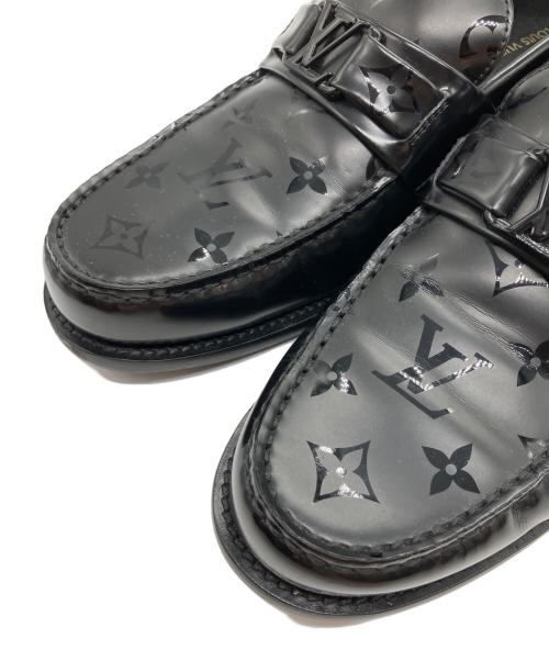LOUIS VUITTON（ルイ ヴィトン）LOUIS VUITTON (ルイ ヴィトン) メジャーライン モノグラム ローファー レザー  ブラック サイズ:SIZE 25cmの古着・服飾アイテム