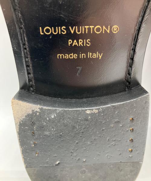 LOUIS VUITTON（ルイ ヴィトン）LOUIS VUITTON (ルイ ヴィトン) メジャーライン モノグラム ローファー レザー  ブラック サイズ:SIZE 25cmの古着・服飾アイテム