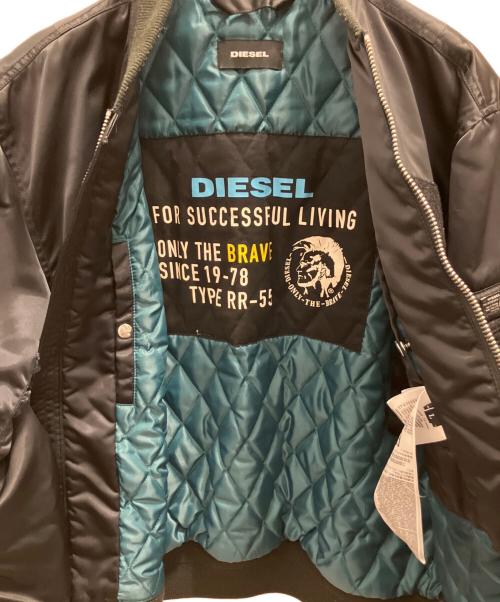 DIESEL（ディーゼル）DIESEL (ディーゼル) MA-1ジャケット ブラック サイズ:Ｌの古着・服飾アイテム