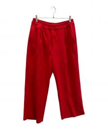 MAISON SPECIAL（メゾンスペシャル）の古着「クラッシュスウェットプライムワイドピンタックイージーパンツ」｜レッド