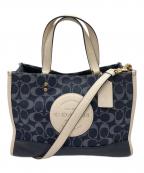 COACHコーチ）の古着「ハンドバッグ」｜ネイビー