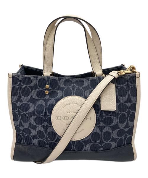 COACH（コーチ）COACH (コーチ) ハンドバッグ ネイビーの古着・服飾アイテム