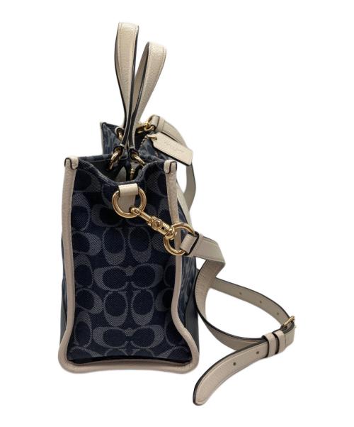 COACH（コーチ）COACH (コーチ) ハンドバッグ ネイビーの古着・服飾アイテム