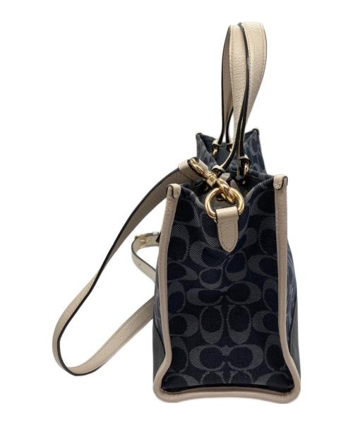 COACH（コーチ）COACH (コーチ) ハンドバッグ ネイビーの古着・服飾アイテム