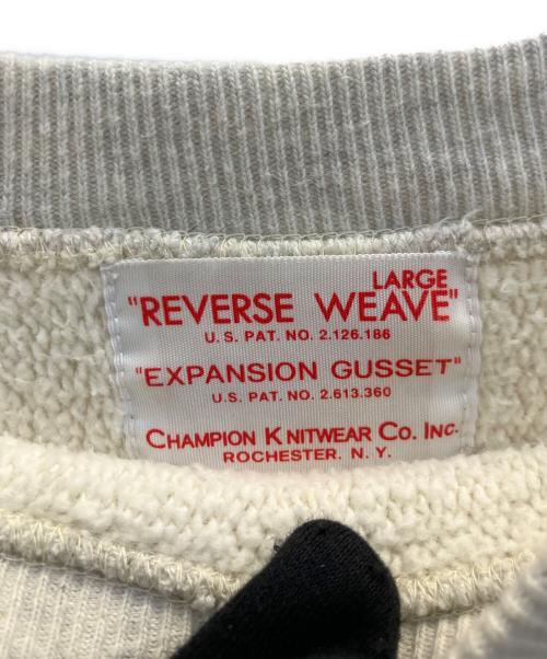 Champion REVERSE WEAVE（チャンピオン リバース ウィーブ）Champion REVERSE WEAVE (チャンピオン リバース ウィーブ) 2ndパテントモデルクルーネックスウェットシャツ ホワイト サイズ:Ｌの古着・服飾アイテム