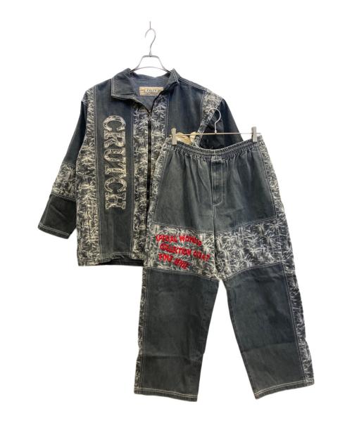 GALFY BY CRUTCH（ガルフィー）GALFY BY CRUTCH (ガルフィー) デニムセットアップ ブルー サイズ:フリーの古着・服飾アイテム