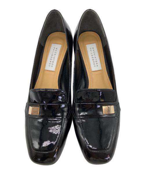 MACKINTOSH PHILOSOPHY（マッキントッシュ フィロソフィー）MACKINTOSH PHILOSOPHY (マッキントッシュ フィロソフィー) エナメルローファーパンプス ブラック サイズ:SIZE 22.5cmの古着・服飾アイテム