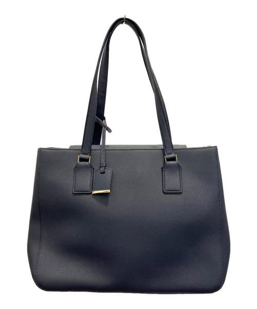 Kate Spade（ケイトスペード）Kate Spade (ケイトスペード) レザーハンドバッグ ネイビーの古着・服飾アイテム