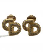 Christian Diorクリスチャン ディオール）の古着「CDロゴ ラインストーンイヤリング」