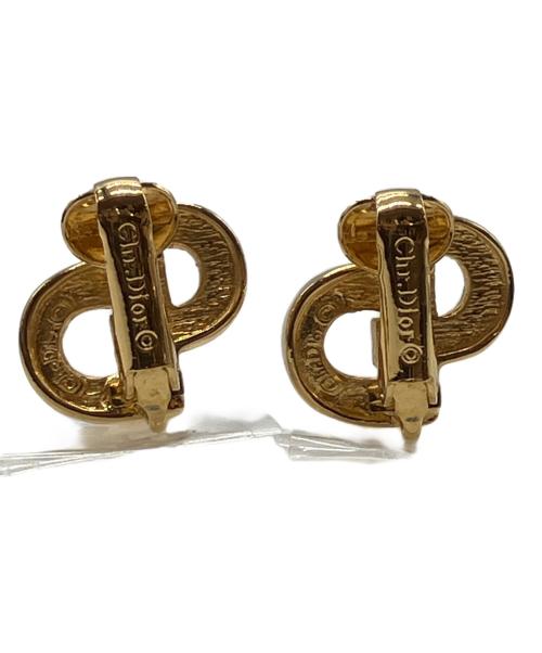 Christian Dior（クリスチャン ディオール）Christian Dior (クリスチャン ディオール) CDロゴ ラインストーンイヤリングの古着・服飾アイテム