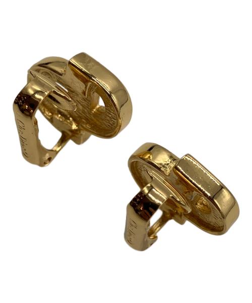 Christian Dior（クリスチャン ディオール）Christian Dior (クリスチャン ディオール) CDロゴ ラインストーンイヤリングの古着・服飾アイテム