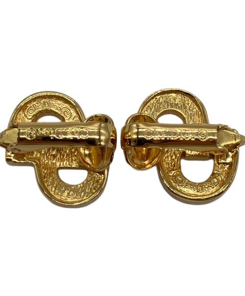 Christian Dior（クリスチャン ディオール）Christian Dior (クリスチャン ディオール) CDロゴ ラインストーンイヤリングの古着・服飾アイテム