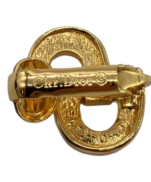 Christian Dior（クリスチャン ディオール）Christian Dior (クリスチャン ディオール) CDロゴ ラインストーンイヤリングの古着・服飾アイテム