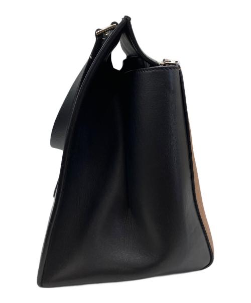CELINE（セリーヌ）CELINE (セリーヌ) エッジ  ハンドバッグ ベージュ×ブラックの古着・服飾アイテム