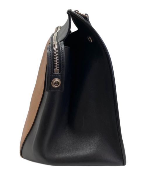 CELINE（セリーヌ）CELINE (セリーヌ) エッジ  ハンドバッグ ベージュ×ブラックの古着・服飾アイテム