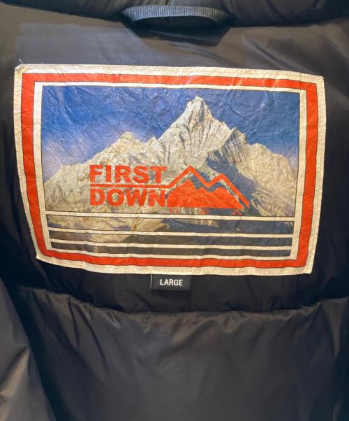 FIRST DOWN（ファーストダウン）FIRST DOWN (ファーストダウン) パネルショートダウン ブラウン サイズ:Ｌの古着・服飾アイテム