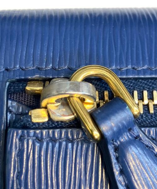 PRADA（プラダ）PRADA (プラダ) Wホック/カードケース付きレザー長財布 ブルーの古着・服飾アイテム