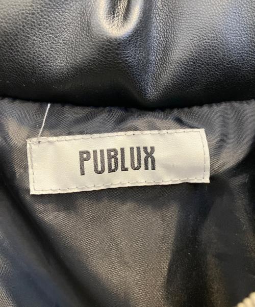 PUBLUX（パブリュクス）PUBLUX (パブリュクス) フェイクレザージャケット ブラック サイズ:Ｌの古着・服飾アイテム