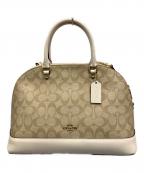 COACHコーチ）の古着「シエラ サッチェル」｜ブラウン×ホワイト