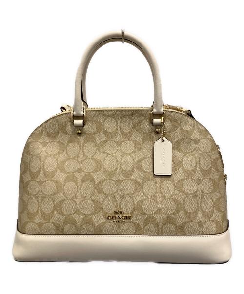 COACH（コーチ）COACH (コーチ) シエラ サッチェル ブラウン×ホワイトの古着・服飾アイテム
