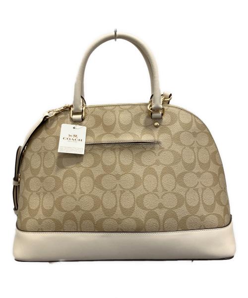 COACH（コーチ）COACH (コーチ) シエラ サッチェル ブラウン×ホワイトの古着・服飾アイテム