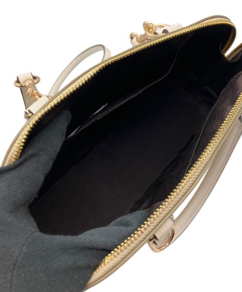 COACH（コーチ）COACH (コーチ) シエラ サッチェル ブラウン×ホワイトの古着・服飾アイテム