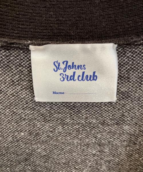 ST JOHN'S 3nd club（セイントジョンズ・サード・クラブ）ST JOHN'S 3nd club (セイントジョンズ・サード・クラブ) 厚手カーディガン ブラウン サイズ:フリーの古着・服飾アイテム