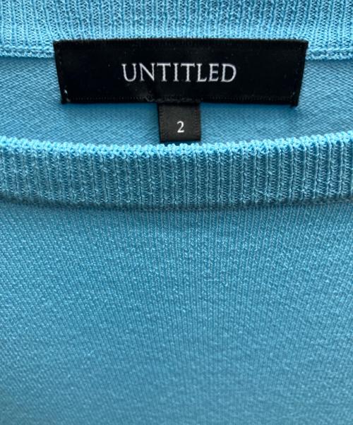 UNTITLED（アンタイトル）UNTITLED (アンタイトル) ストレッチセミラグランニット スカイブルー サイズ:2の古着・服飾アイテム