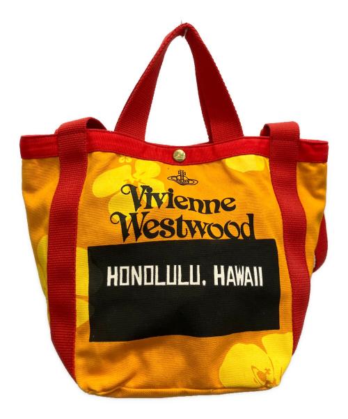 Vivienne Westwood（ヴィヴィアンウエストウッド）Vivienne Westwood (ヴィヴィアンウエストウッド) トートバッグ オレンジ×レッドの古着・服飾アイテム