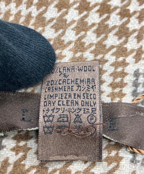 LOEWE（ロエベ）LOEWE (ロエベ) アナグラムチェック柄ウールカシミヤマフラー 未使用品の古着・服飾アイテム