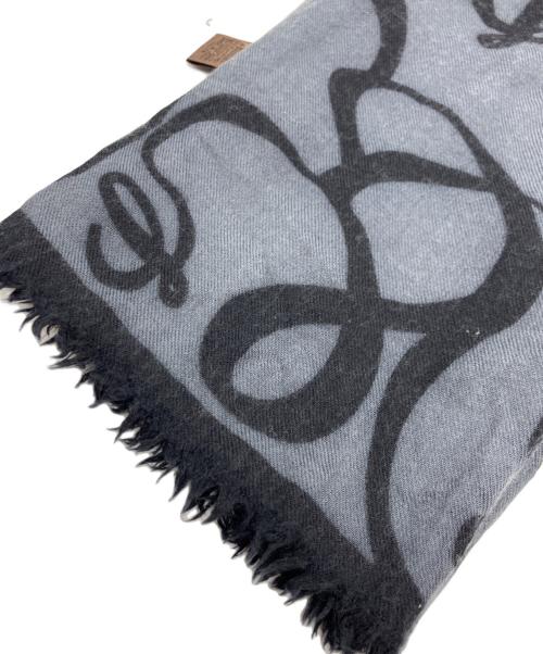 LOEWE（ロエベ）LOEWE (ロエベ) マフラー グレー×ブラックの古着・服飾アイテム