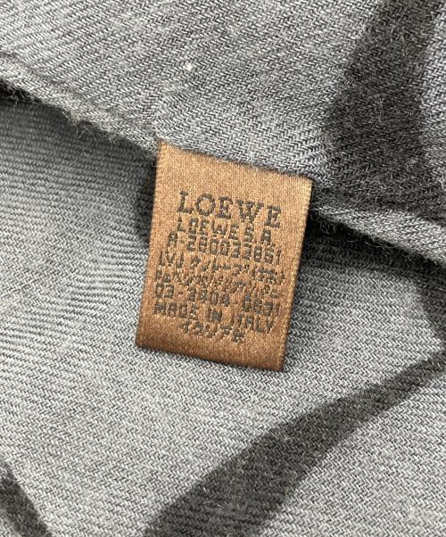 LOEWE（ロエベ）LOEWE (ロエベ) マフラー グレー×ブラックの古着・服飾アイテム