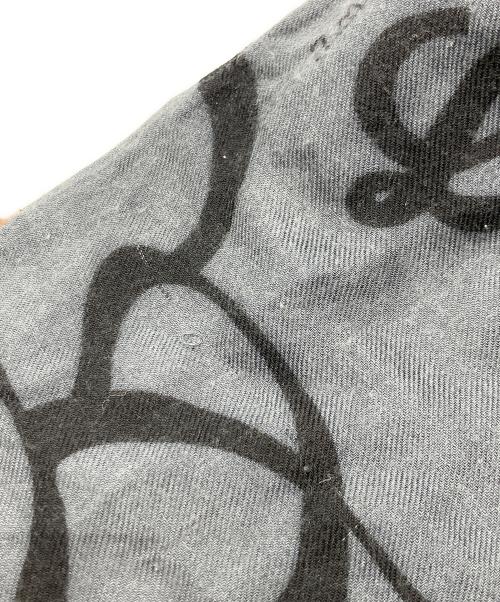 LOEWE（ロエベ）LOEWE (ロエベ) マフラー グレー×ブラックの古着・服飾アイテム