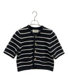 MACPHEE（マカフィー）の古着「モスライクステッチ ハーフスリーブジャケット」｜ネイビー