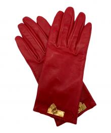 HERMES（エルメス）の古着「ケリーチャームレザーグローブ」｜レッド