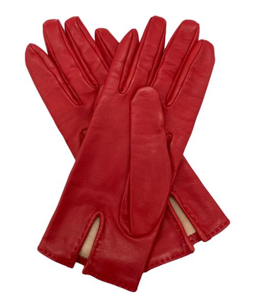 HERMES（エルメス）HERMES (エルメス) ケリーチャームレザーグローブ レッド サイズ:SIZE 7の古着・服飾アイテム