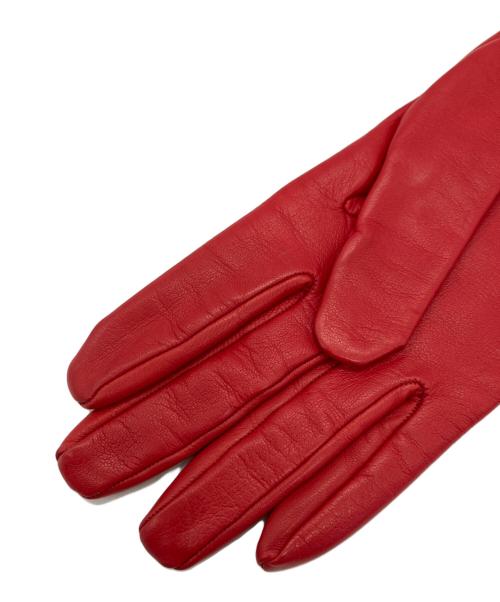 HERMES（エルメス）HERMES (エルメス) ケリーチャームレザーグローブ レッド サイズ:SIZE 7の古着・服飾アイテム