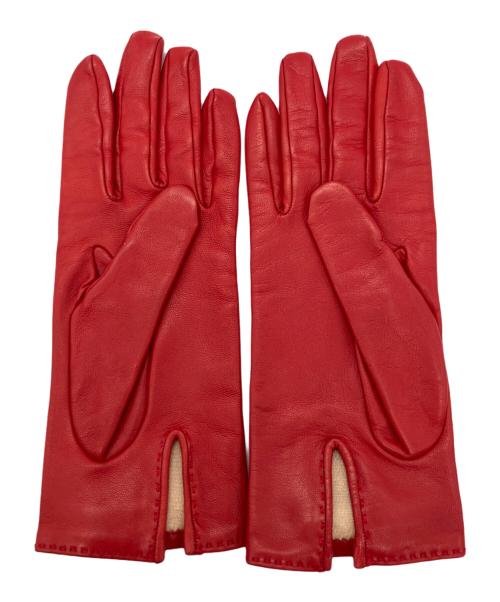 HERMES（エルメス）HERMES (エルメス) ケリーチャームレザーグローブ レッド サイズ:SIZE 7の古着・服飾アイテム